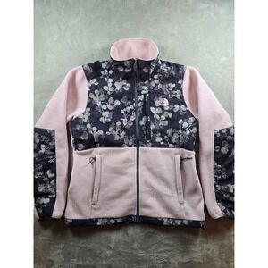 The North Face Jacket Womens Medium Floral Pink Denali Fleece Full Zip Polartec